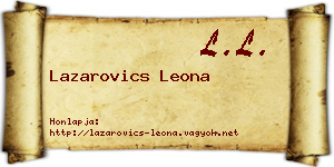 Lazarovics Leona névjegykártya